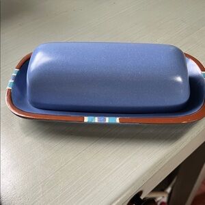 Dansk Mesa Blue Butter Dish